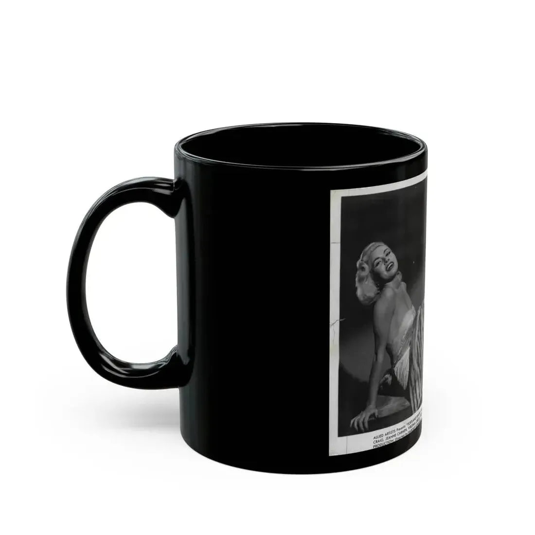 Jeanne Carmen #91 (Vintage Female Icon) Black Coffee Mug - Go Mug Yourself