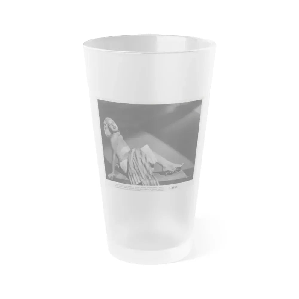 Jeanne Carmen #91 (Vintage Female Icon) Frosted Pint Glass 16oz 16oz Frosted - Go Mug Yourself