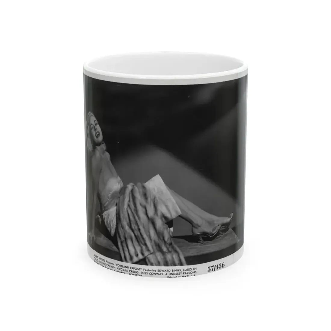 Jeanne Carmen #91 (Vintage Female Icon) White Coffee Mug 11oz - Go Mug Yourself