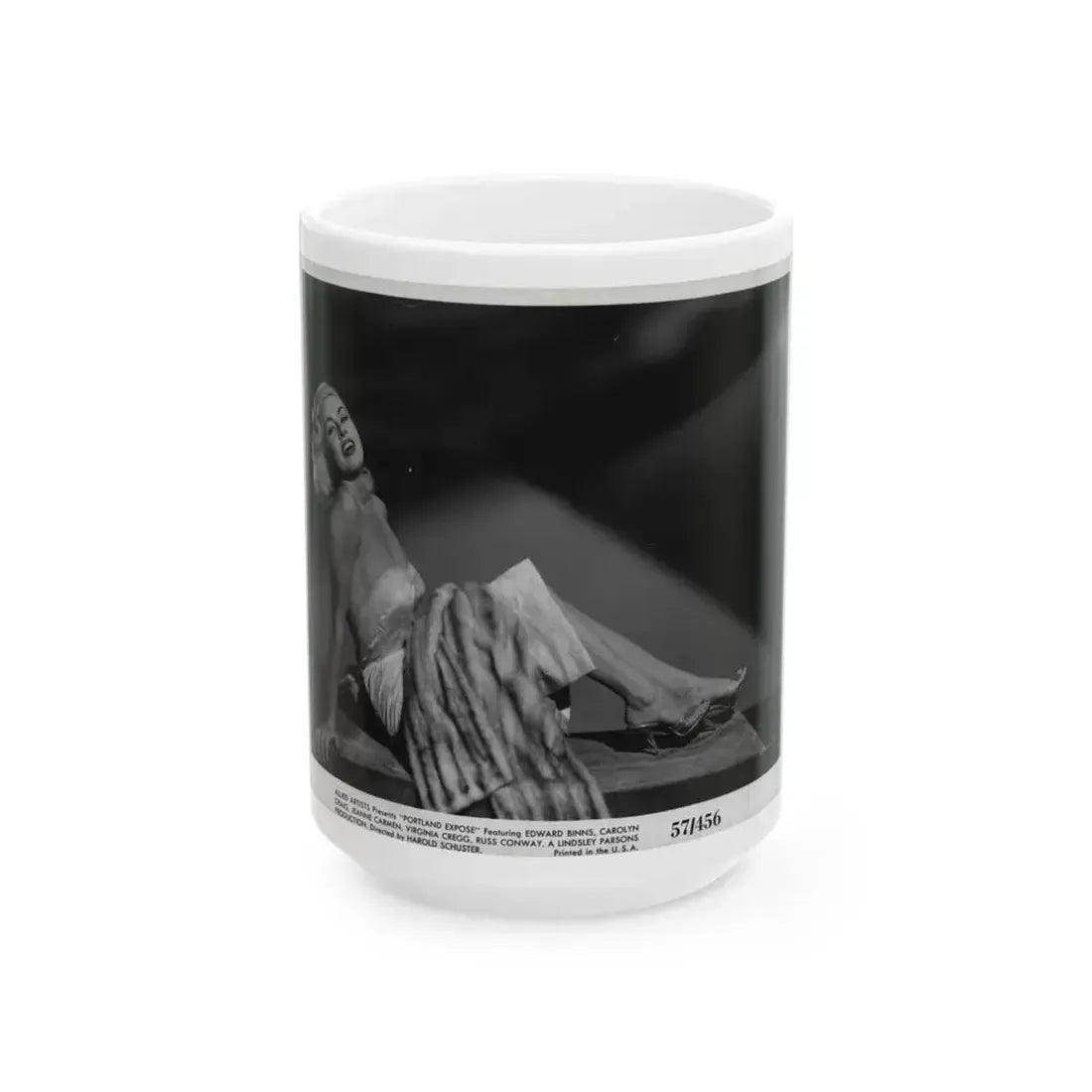 Jeanne Carmen #91 (Vintage Female Icon) White Coffee Mug 15oz - Go Mug Yourself