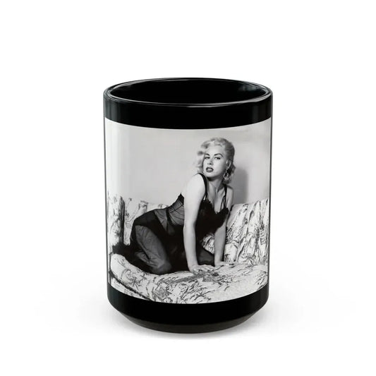 Jeanne Carmen #92 1 (Vintage Female Icon) Black Coffee Mug 15oz - Go Mug Yourself