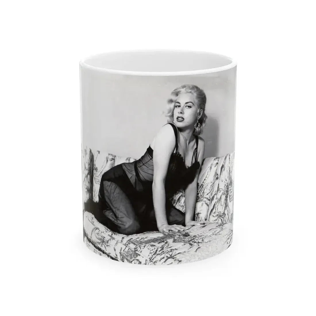 Jeanne Carmen #92 1 (Vintage Female Icon) White Coffee Mug 11oz - Go Mug Yourself