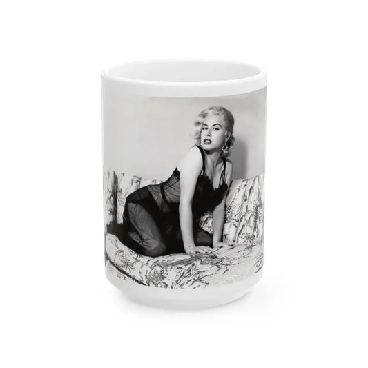 Jeanne Carmen #92 1 (Vintage Female Icon) White Coffee Mug 15oz - Go Mug Yourself