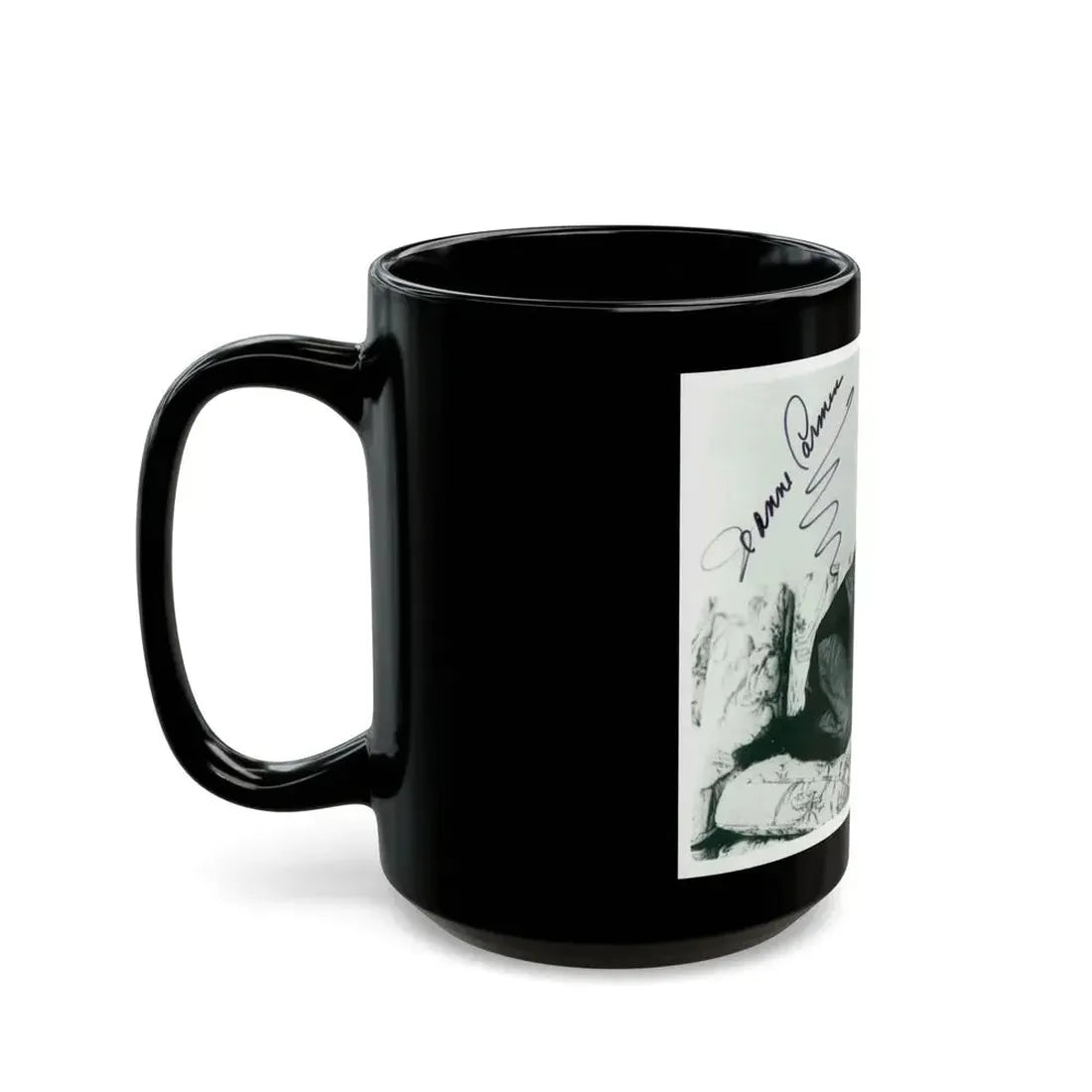 Jeanne Carmen #92 (Vintage Female Icon) Black Coffee Mug - Go Mug Yourself