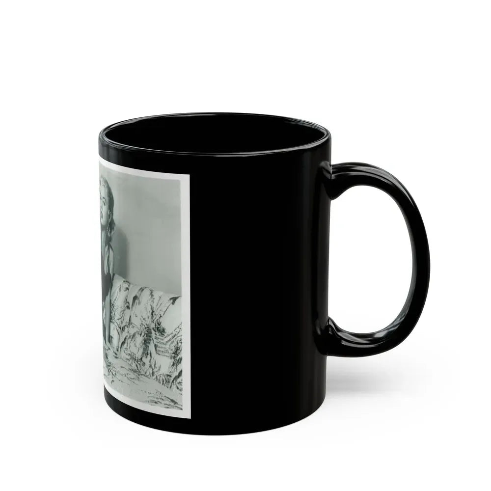 Jeanne Carmen #92 (Vintage Female Icon) Black Coffee Mug - Go Mug Yourself
