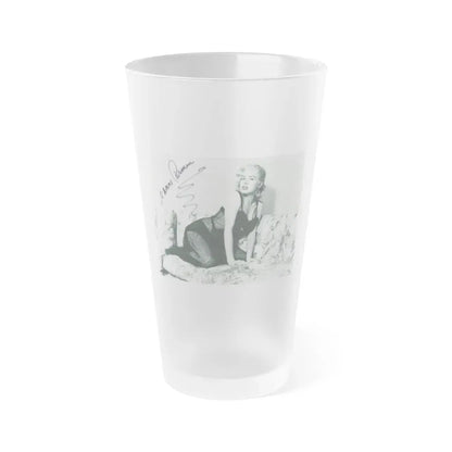 Jeanne Carmen #92 (Vintage Female Icon) Frosted Pint Glass 16oz 16oz Frosted - Go Mug Yourself