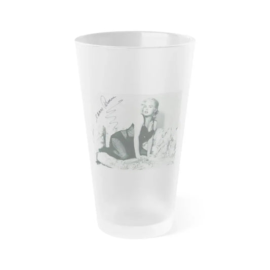 Jeanne Carmen #92 (Vintage Female Icon) Frosted Pint Glass 16oz 16oz Frosted - Go Mug Yourself