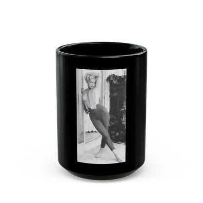 Jeanne Carmen #97 (Vintage Female Icon) Black Coffee Mug 15oz - Go Mug Yourself