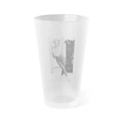 Jeanne Carmen #97 (Vintage Female Icon) Frosted Pint Glass 16oz 16oz Frosted - Go Mug Yourself