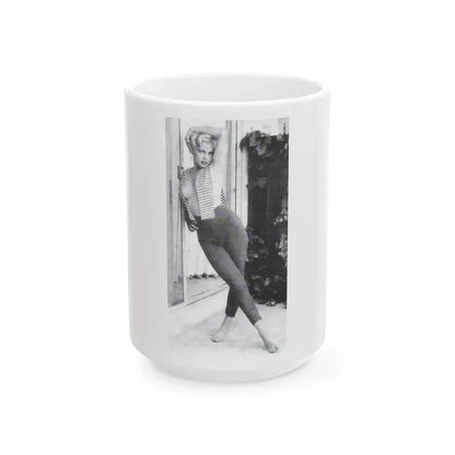 Jeanne Carmen #97 (Vintage Female Icon) White Coffee Mug 15oz - Go Mug Yourself