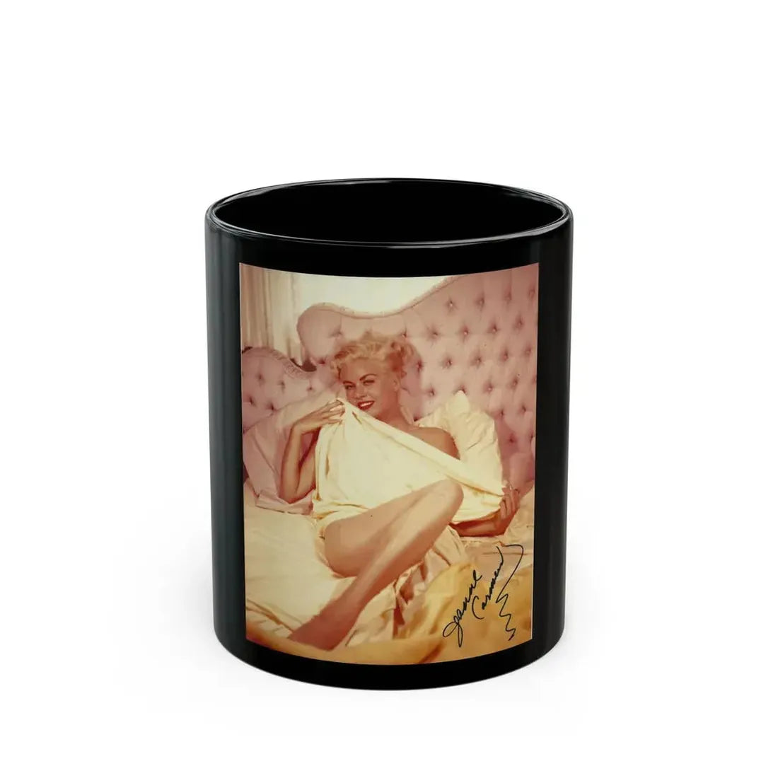 Jeanne Carmen #99 1 (Vintage Female Icon) Black Coffee Mug 11oz - Go Mug Yourself