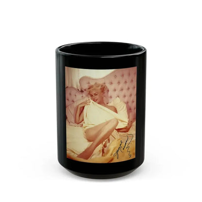 Jeanne Carmen #99 1 (Vintage Female Icon) Black Coffee Mug 15oz - Go Mug Yourself