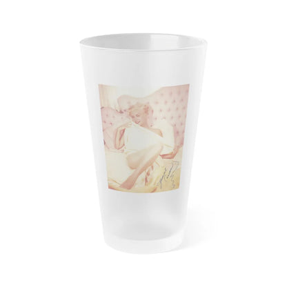 Jeanne Carmen #99 1 (Vintage Female Icon) Frosted Pint Glass 16oz-16oz-Frosted-Go Mug Yourself