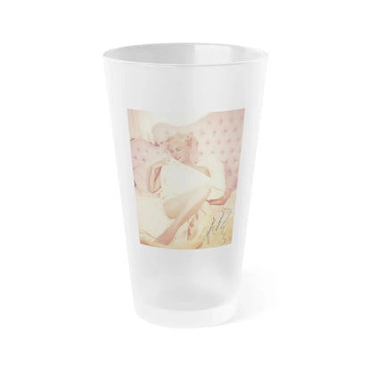 Jeanne Carmen #99 1 (Vintage Female Icon) Frosted Pint Glass 16oz 16oz Frosted - Go Mug Yourself
