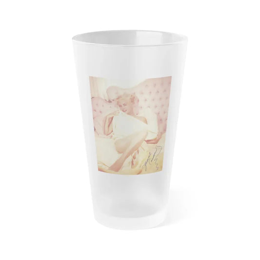 Jeanne Carmen #99 1 (Vintage Female Icon) Frosted Pint Glass 16oz 16oz Frosted - Go Mug Yourself