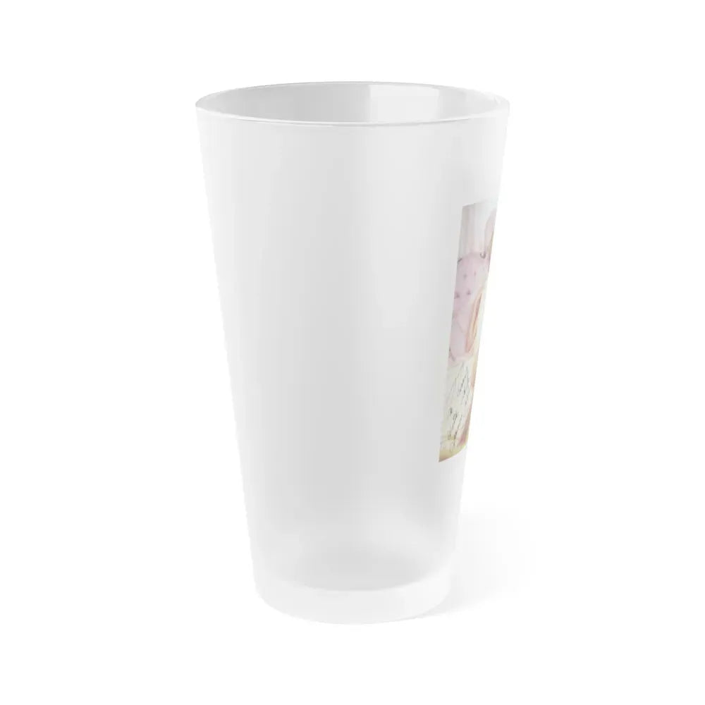 Jeanne Carmen #99 (Vintage Female Icon) Frosted Pint Glass 16oz - Go Mug Yourself