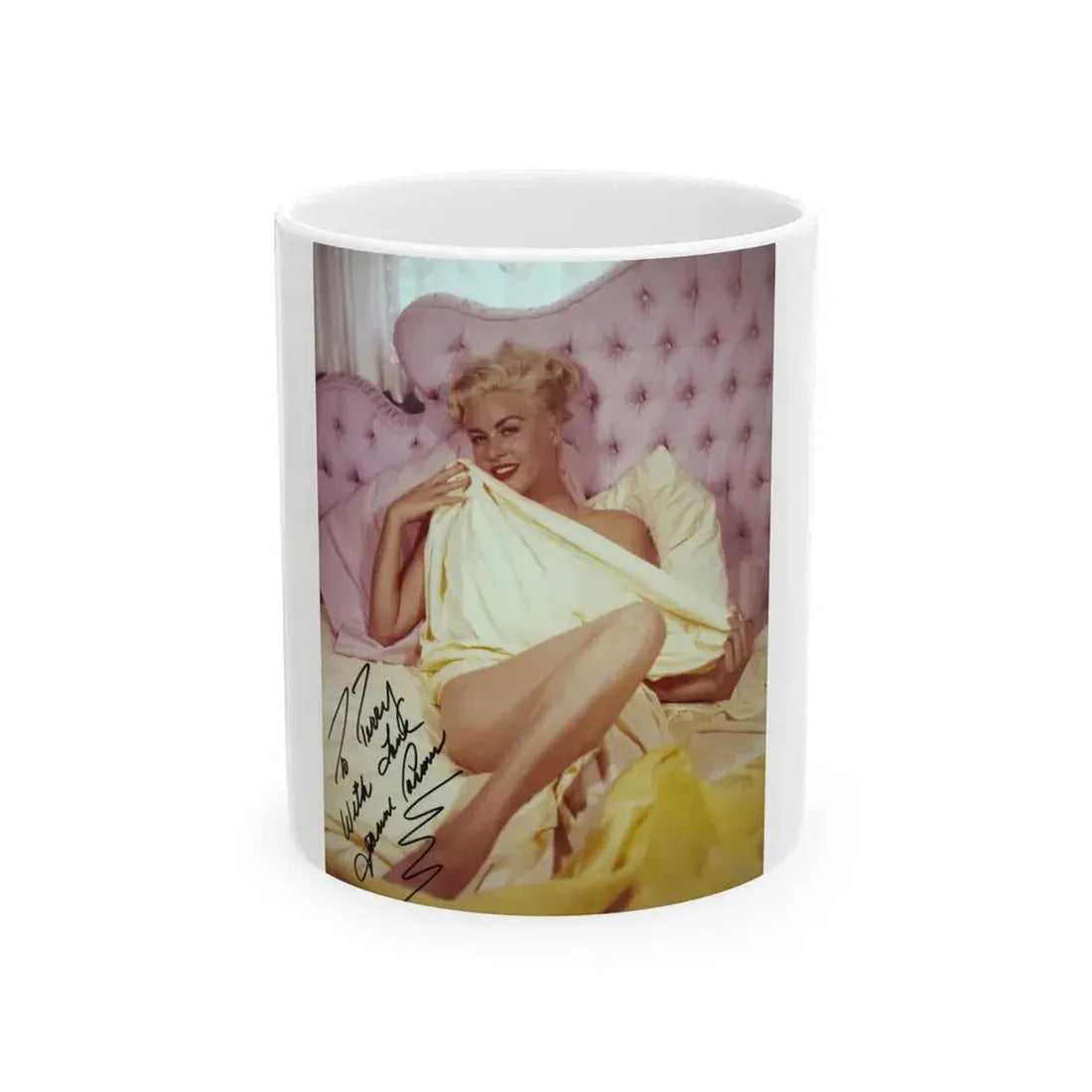 Jeanne Carmen #99 (Vintage Female Icon) White Coffee Mug 11oz - Go Mug Yourself