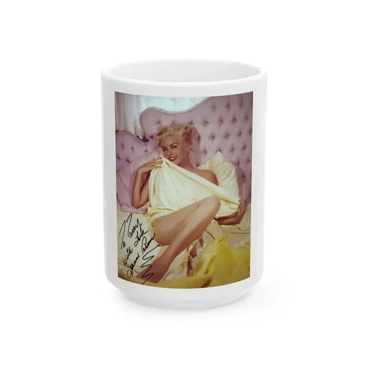 Jeanne Carmen #99 (Vintage Female Icon) White Coffee Mug 15oz - Go Mug Yourself