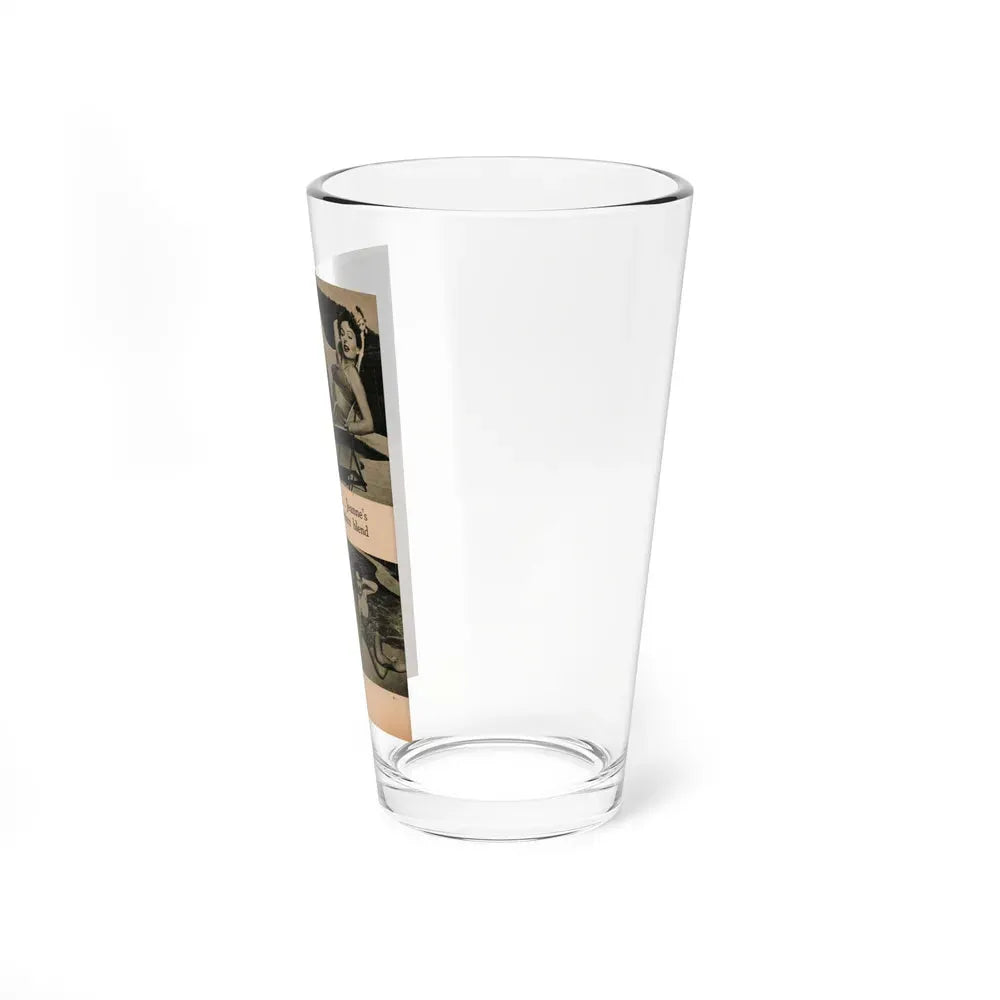 Jeanne Crain #105 - Pages 7 of 7 with, 3 B&W Photos & 1 Caption from Sensation Digest Mag. '54 (Vintage Female Icon) Pint Glass 16oz - Go Mug Yourself