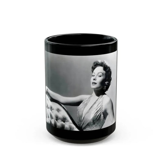 Jeanne Crain #112 (Vintage Female Icon) Black Coffee Mug 15oz - Go Mug Yourself