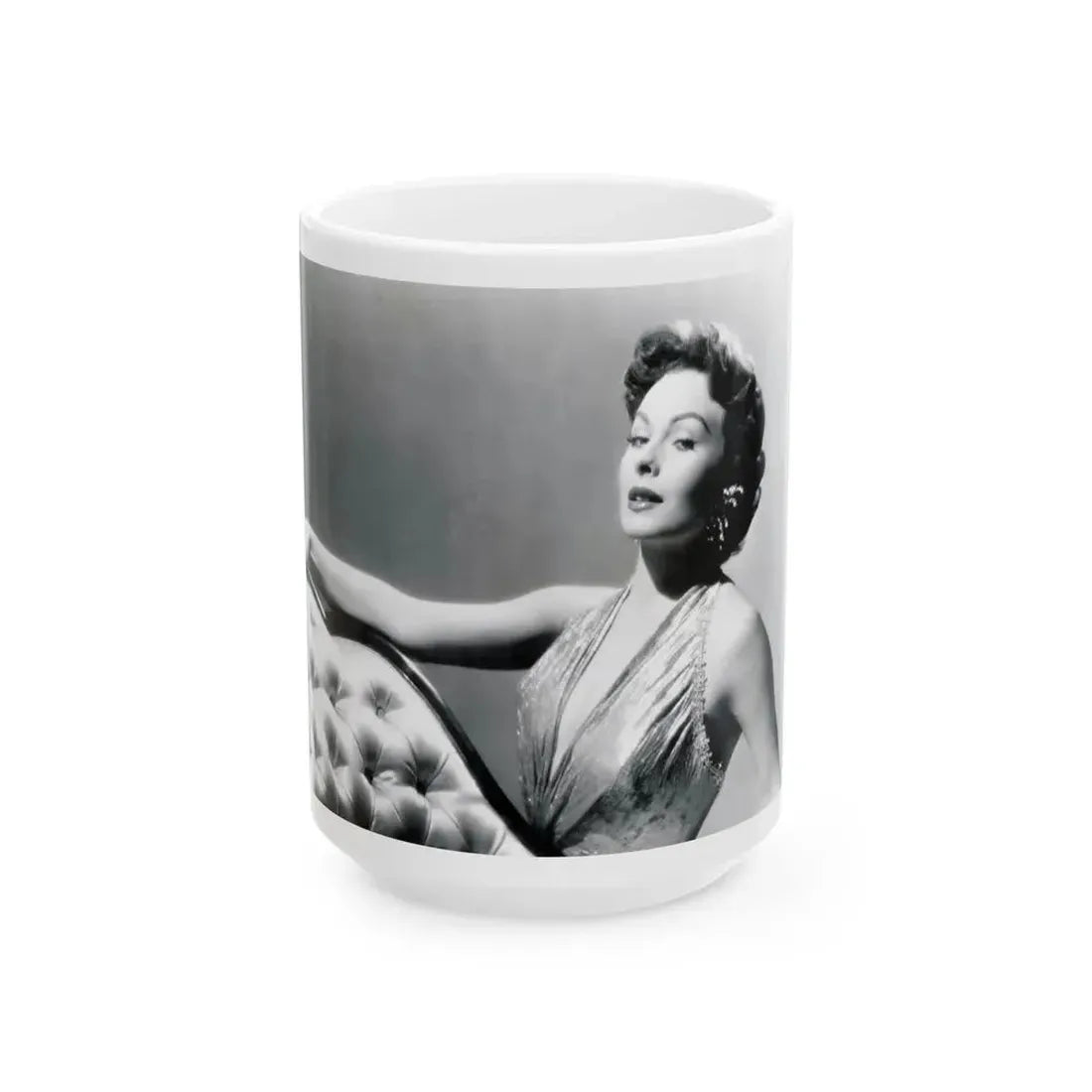Jeanne Crain #112 (Vintage Female Icon) White Coffee Mug 15oz - Go Mug Yourself