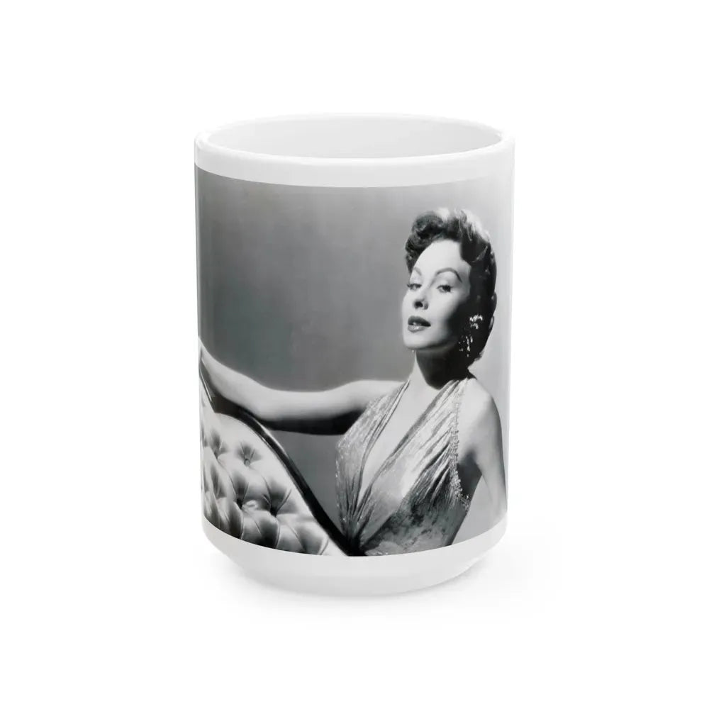 Jeanne Crain #112 (Vintage Female Icon) White Coffee Mug 15oz - Go Mug Yourself