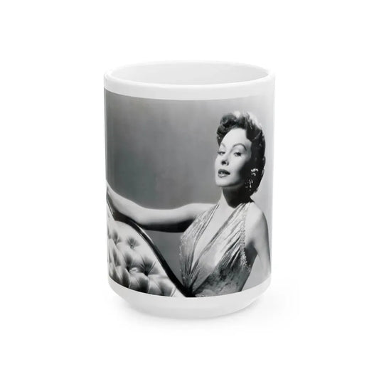 Jeanne Crain #112 (Vintage Female Icon) White Coffee Mug 15oz - Go Mug Yourself