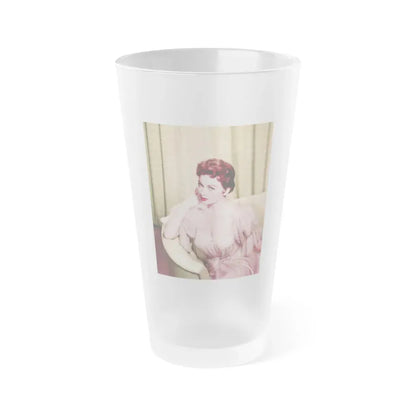 Jeanne Crain #123 (Vintage Female Icon) Frosted Pint Glass 16oz 16oz Frosted - Go Mug Yourself