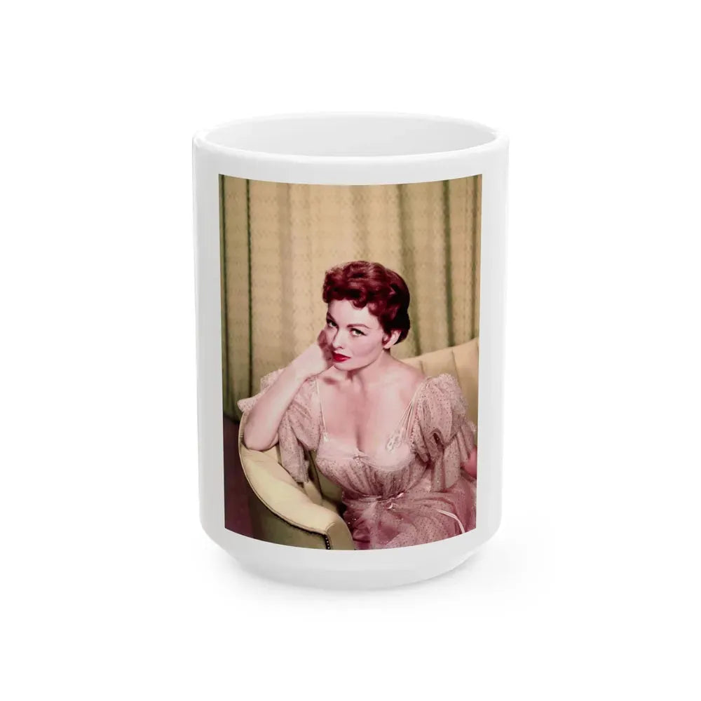 Jeanne Crain #123 (Vintage Female Icon) White Coffee Mug 15oz - Go Mug Yourself