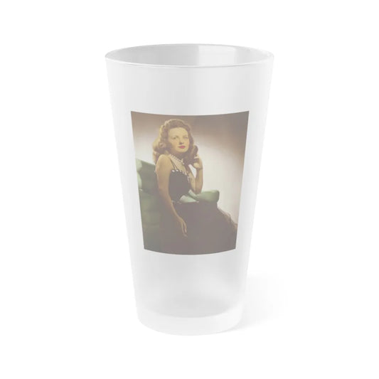 Jeanne Crain #124 (Vintage Female Icon) Frosted Pint Glass 16oz-16oz-Frosted-Go Mug Yourself