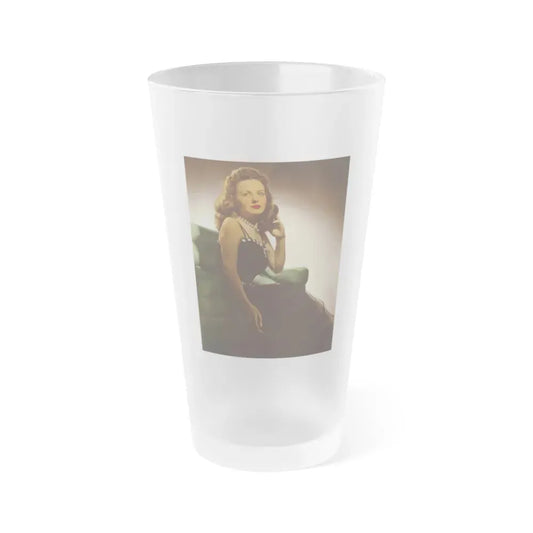 Jeanne Crain #124 (Vintage Female Icon) Frosted Pint Glass 16oz 16oz Frosted - Go Mug Yourself