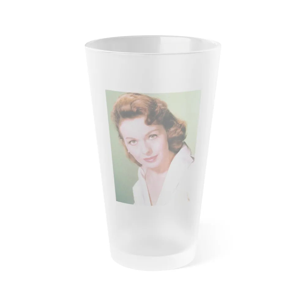 Jeanne Crain #129 (Vintage Female Icon) Frosted Pint Glass 16oz-16oz-Frosted-Go Mug Yourself