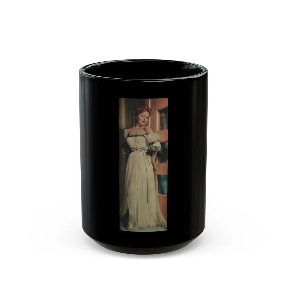 Jeanne Crain #130 - Modern Screen Mag. July '55 (Vintage Female Icon) Black Coffee Mug 15oz - Go Mug Yourself