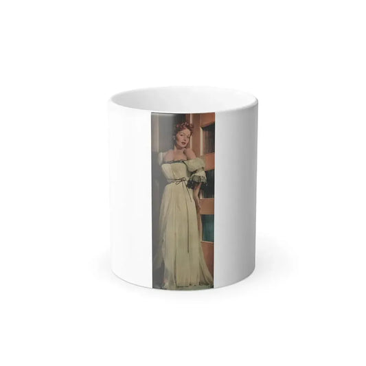 Jeanne Crain #130 - Modern Screen Mag. July '55 (Vintage Female Icon) Color Changing Coffee Mug 11oz - Go Mug Yourself