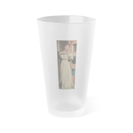 Jeanne Crain #130 - Modern Screen Mag. July '55 (Vintage Female Icon) Frosted Pint Glass 16oz 16oz Frosted - Go Mug Yourself