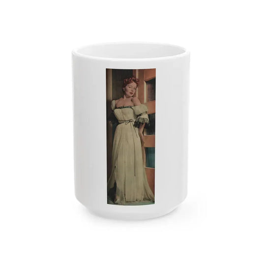 Jeanne Crain #130 - Modern Screen Mag. July '55 (Vintage Female Icon) White Coffee Mug 15oz - Go Mug Yourself