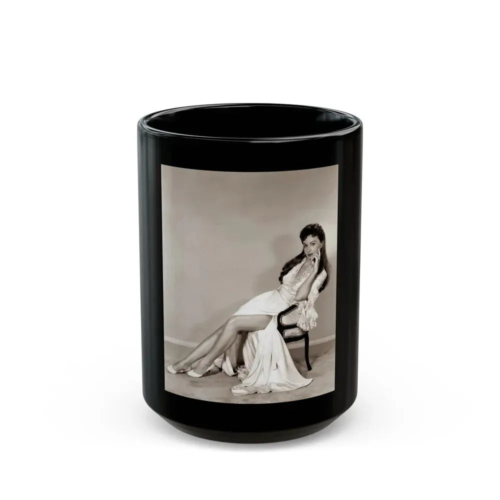 Jeanne Crain #146 (Vintage Female Icon) Black Coffee Mug 15oz - Go Mug Yourself