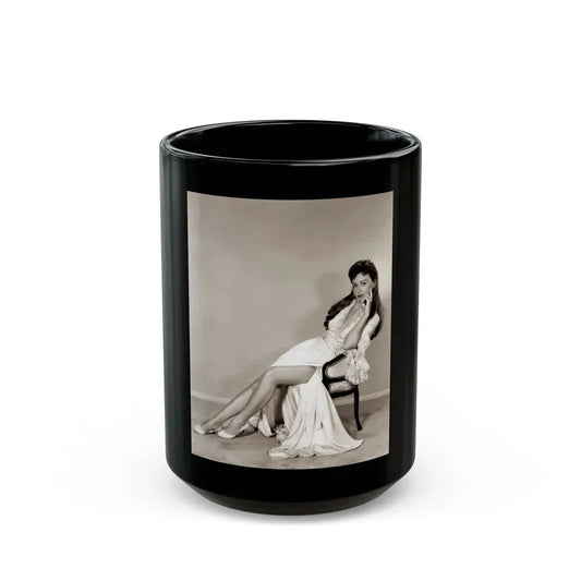Jeanne Crain #146 (Vintage Female Icon) Black Coffee Mug 15oz - Go Mug Yourself