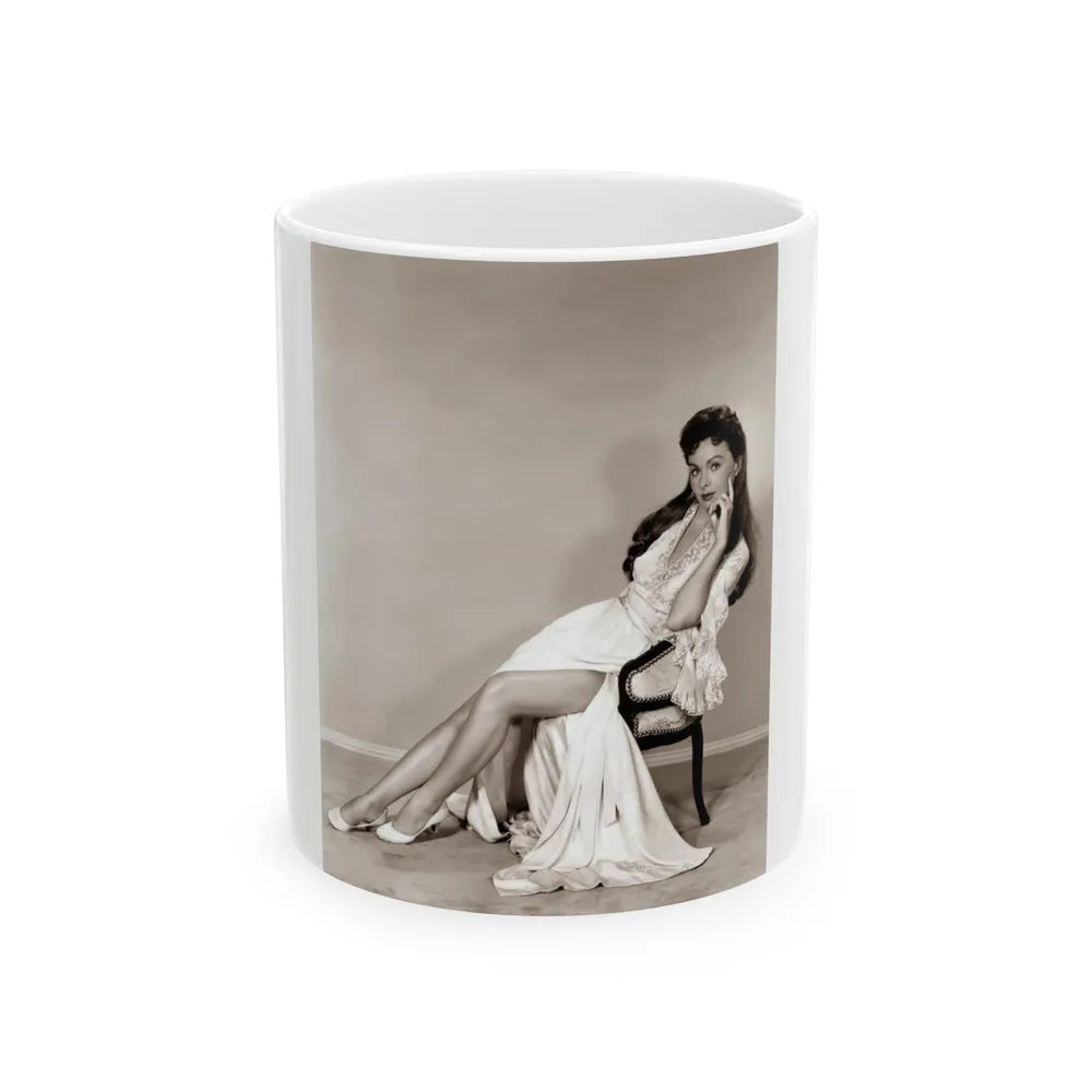 Jeanne Crain #146 (Vintage Female Icon) White Coffee Mug-11oz-Go Mug Yourself