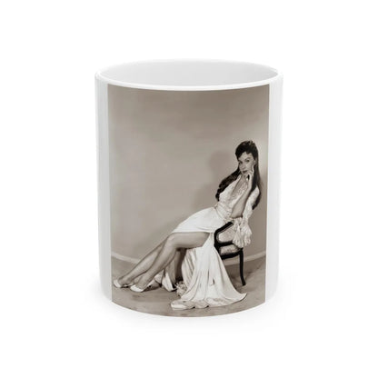 Jeanne Crain #146 (Vintage Female Icon) White Coffee Mug-11oz-Go Mug Yourself