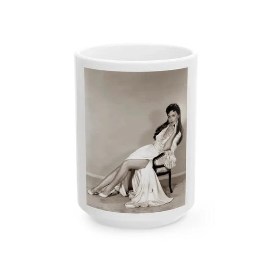 Jeanne Crain #146 (Vintage Female Icon) White Coffee Mug 15oz - Go Mug Yourself