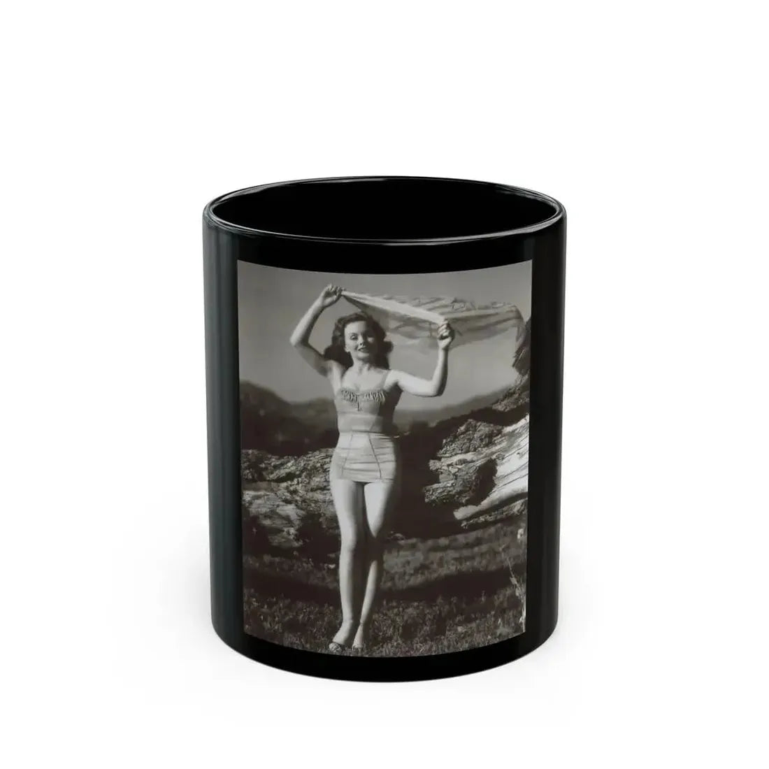 Jeanne Crain #163 (Vintage Female Icon) Black Coffee Mug 11oz - Go Mug Yourself