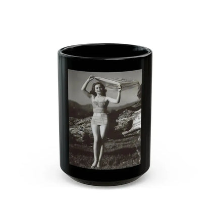 Jeanne Crain #163 (Vintage Female Icon) Black Coffee Mug 15oz - Go Mug Yourself
