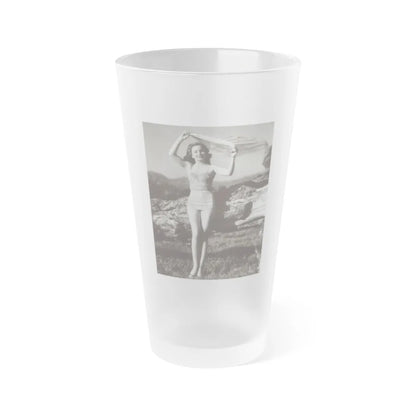 Jeanne Crain #163 (Vintage Female Icon) Frosted Pint Glass 16oz-16oz-Frosted-Go Mug Yourself