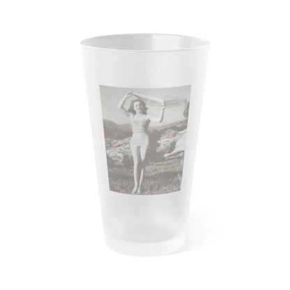 Jeanne Crain #163 (Vintage Female Icon) Frosted Pint Glass 16oz 16oz Frosted - Go Mug Yourself