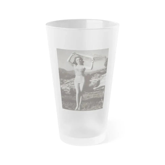 Jeanne Crain #163 (Vintage Female Icon) Frosted Pint Glass 16oz 16oz Frosted - Go Mug Yourself