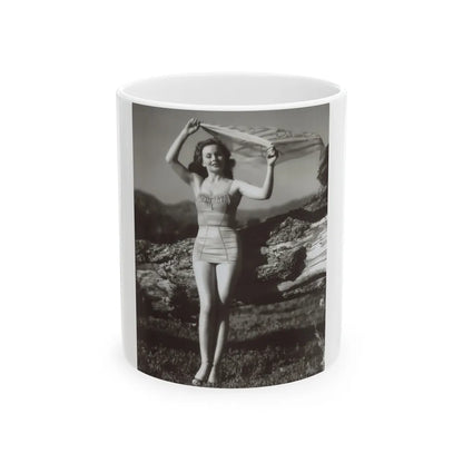 Jeanne Crain #163 (Vintage Female Icon) White Coffee Mug-11oz-Go Mug Yourself