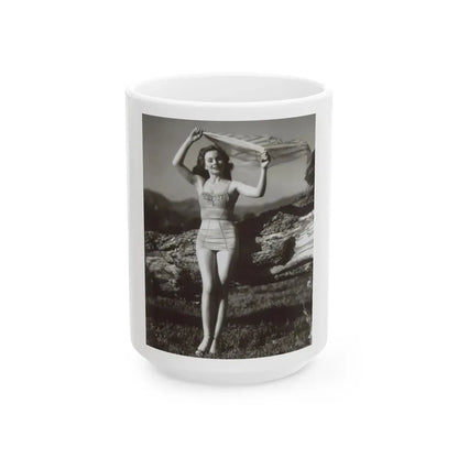 Jeanne Crain #163 (Vintage Female Icon) White Coffee Mug 15oz - Go Mug Yourself