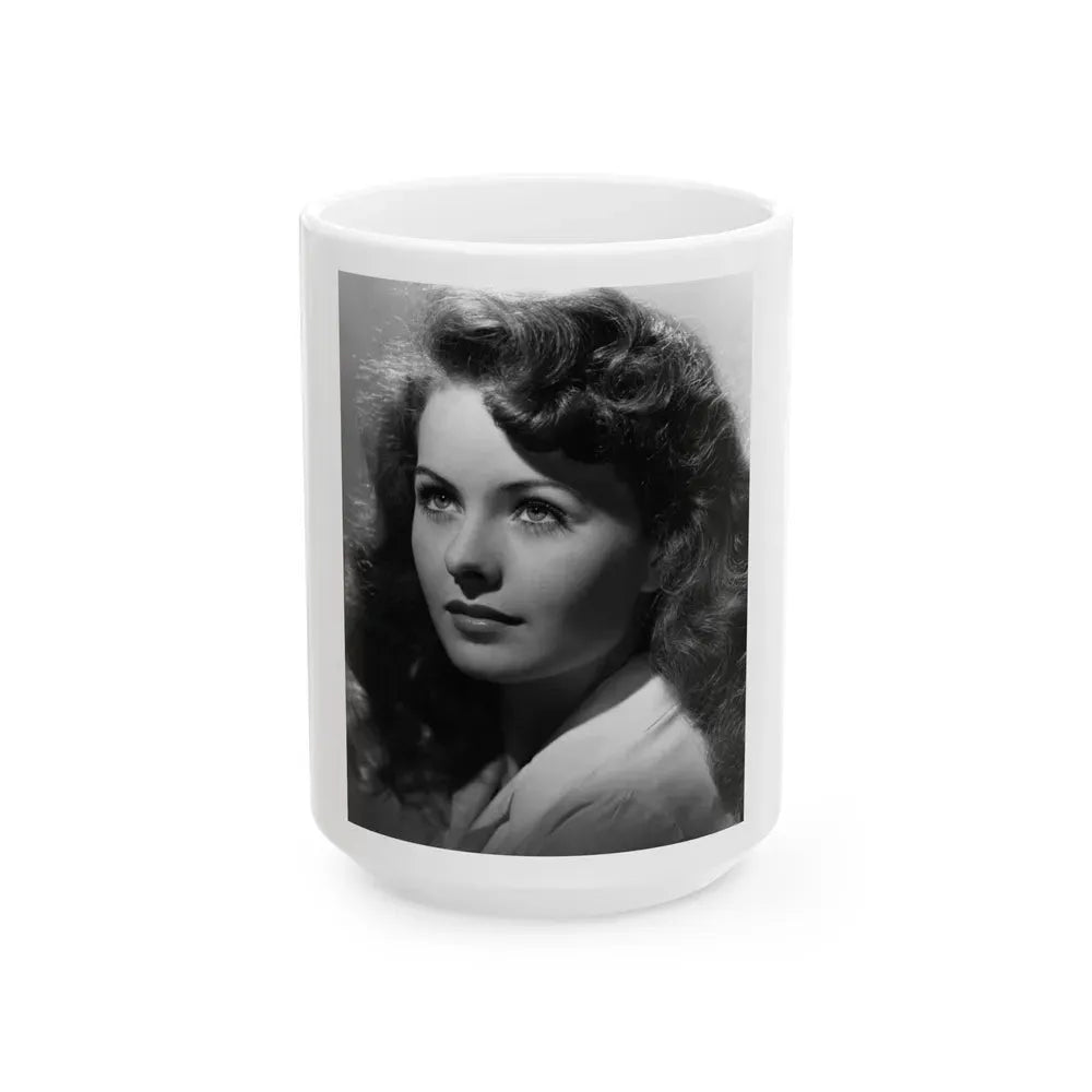 Jeanne Crain #166 (Vintage Female Icon) White Coffee Mug 15oz - Go Mug Yourself