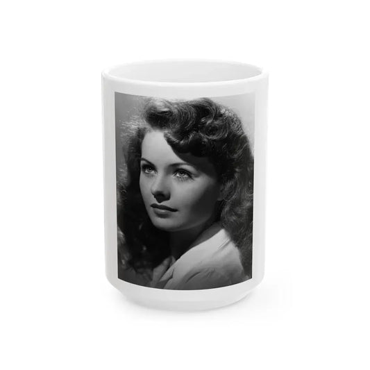 Jeanne Crain #166 (Vintage Female Icon) White Coffee Mug 15oz - Go Mug Yourself
